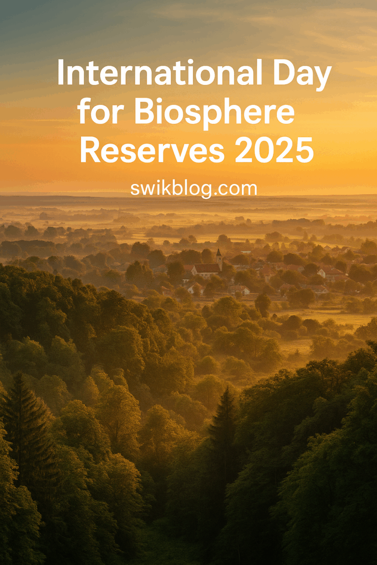 “Forest and community landscape celebrating International Day for Biosphere Reserves 2025 – swikblog.com”