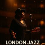 Jazz singer performing live on stage at the Barbican during the London Jazz Festival 2025