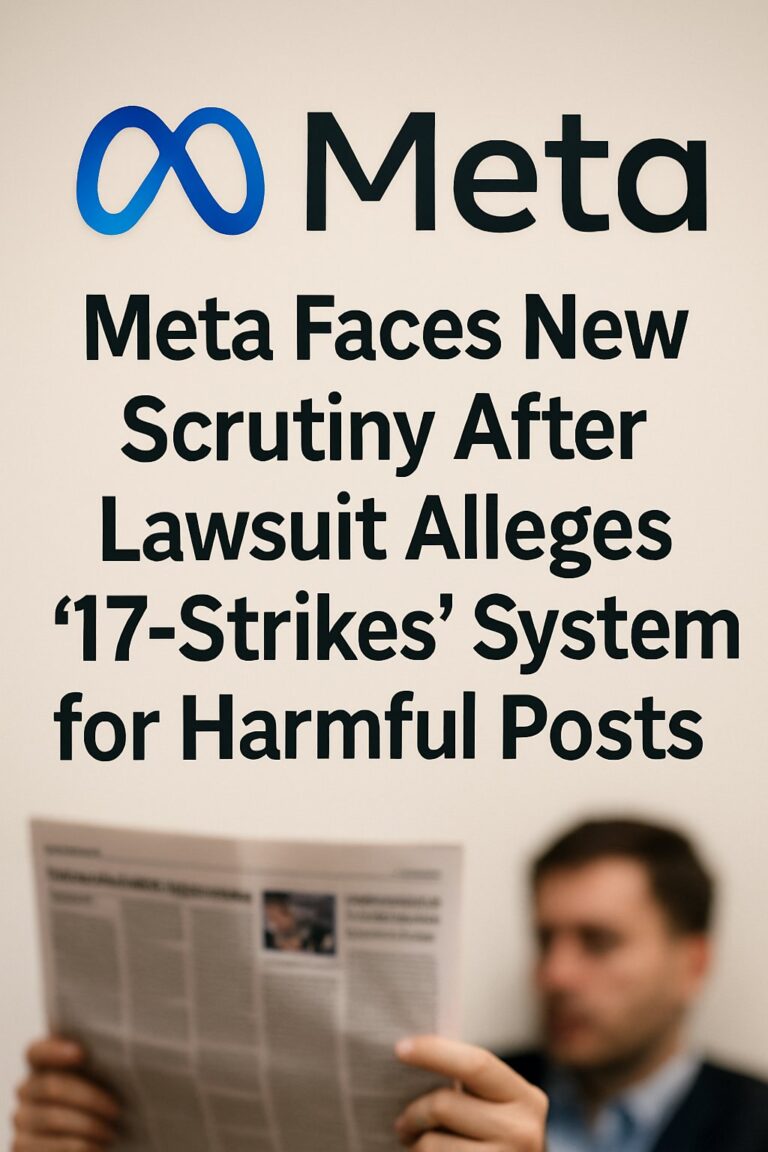 Meta Faces New Scrutiny After Lawsuit Alleges “17-Strikes” System for Harmful Posts