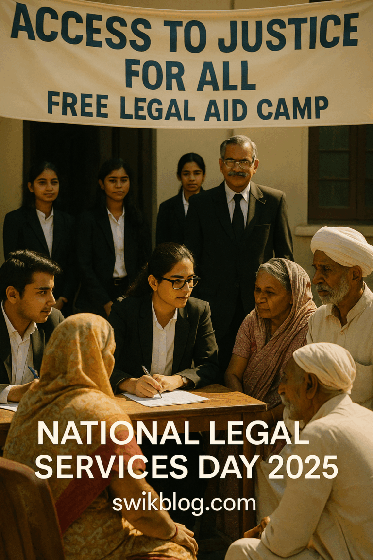 Legal awareness camp during National Legal Services Day 2025 promoting free legal aid and justice for all citizens in India.