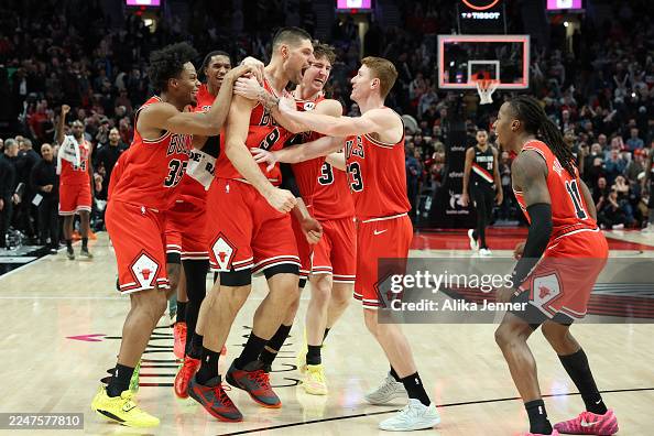 Trail Blazers vs Bulls 2025 basketball game editorial image