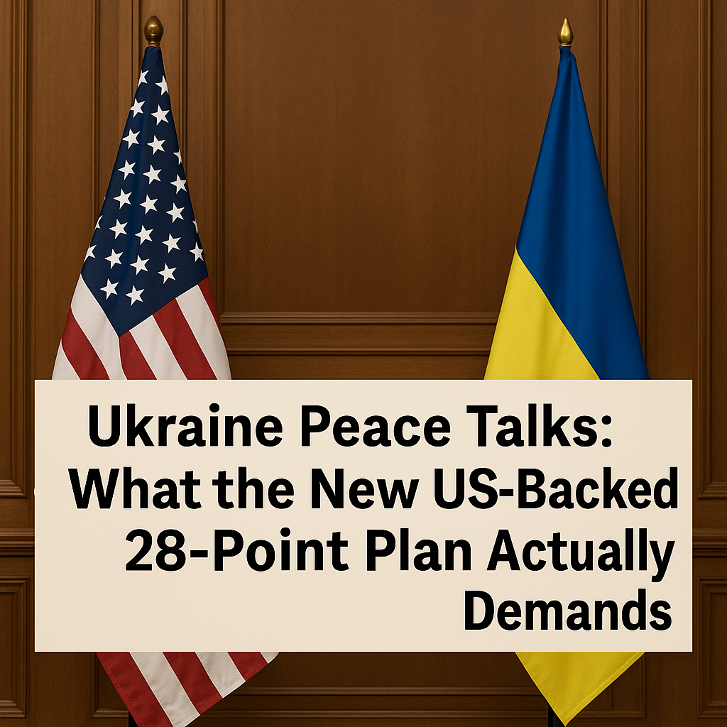 Ukraine Peace Talks: What the New US-Backed 28-Point Plan Actually Demands