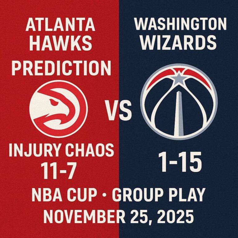 Atlanta Hawks vs Washington Wizards Tonight: Injury Chaos, Prediction & NBA Cup Stakes