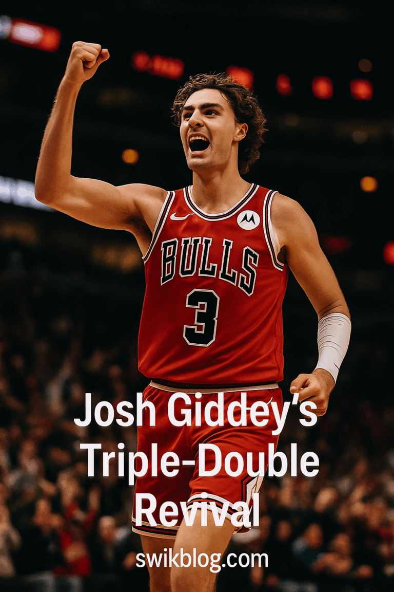 Josh Giddey celebrates after recording back-to-back triple-doubles for the Chicago Bulls in 2025, marking the first since Michael Jordan – swikblog.com