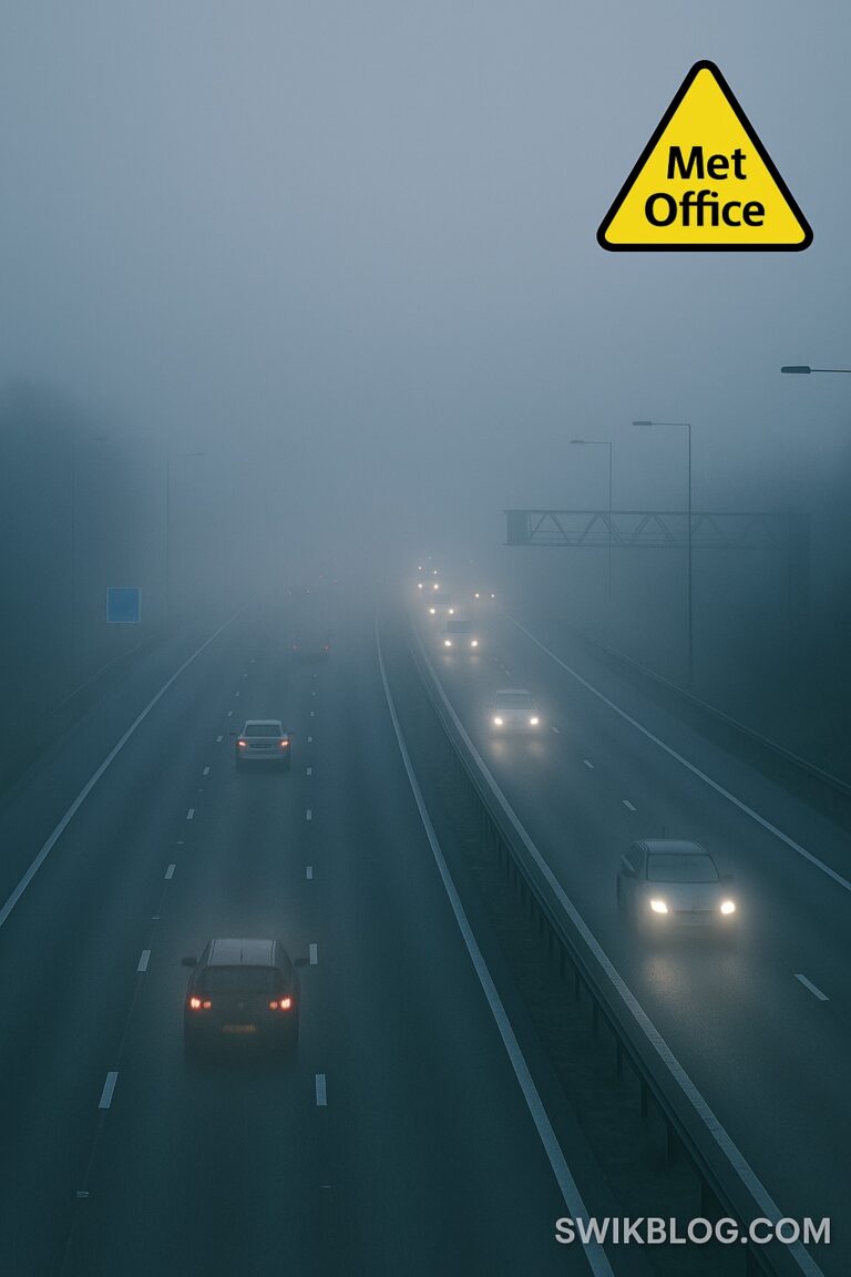 ‘Invisible Danger’: Dense Fog to Smother England Overnight as Sudden Met Office Yellow Warning Sparks Travel Fears