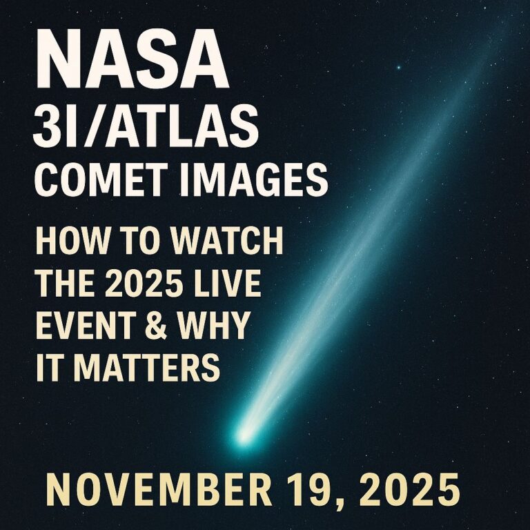 NASA 3I/ATLAS Comet Images: How to Watch the 2025 Live Event & Why It Matters