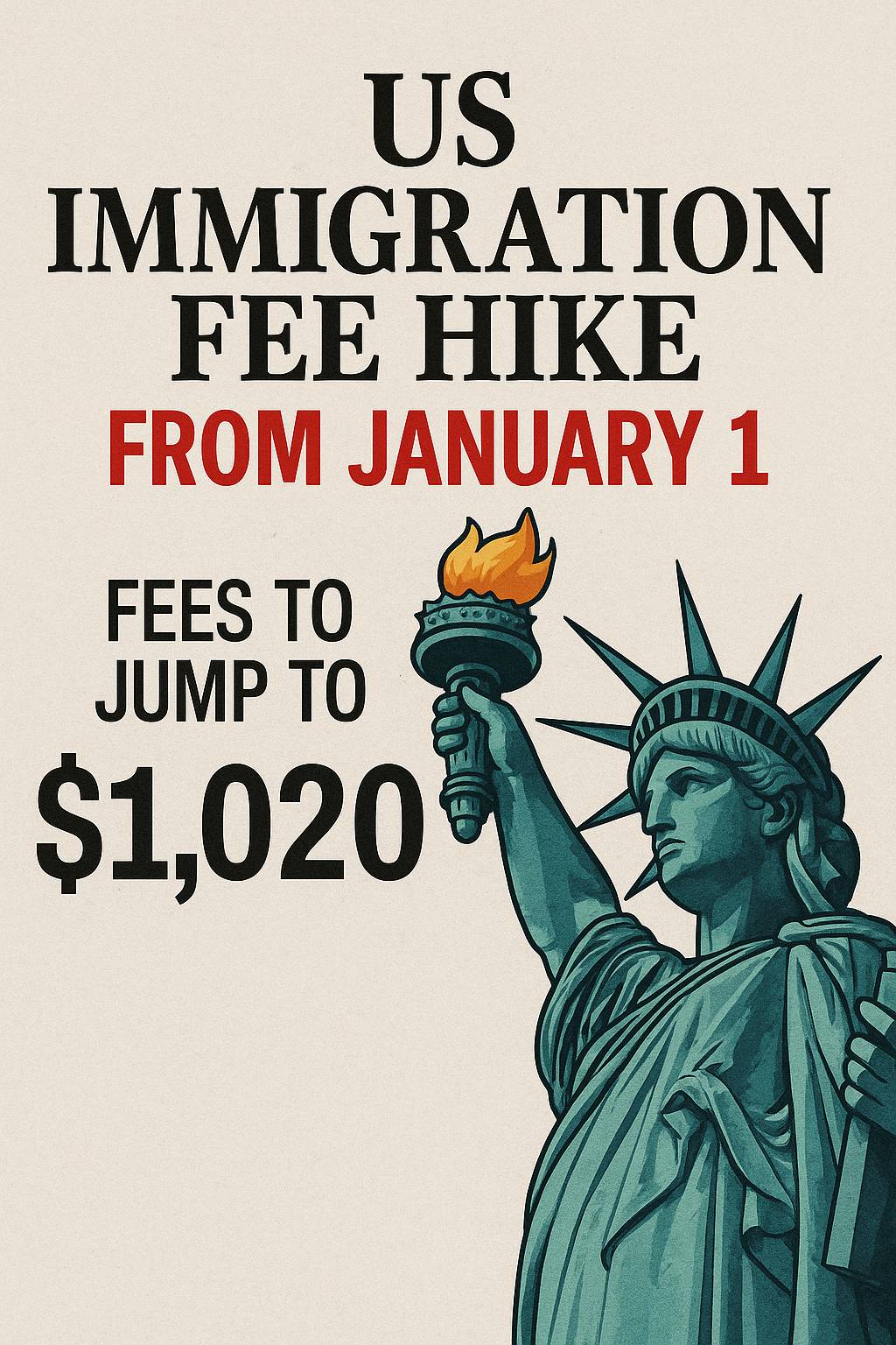 US Immigration Fee Hike 2026: Parole Rises to $1,020 From January 1
