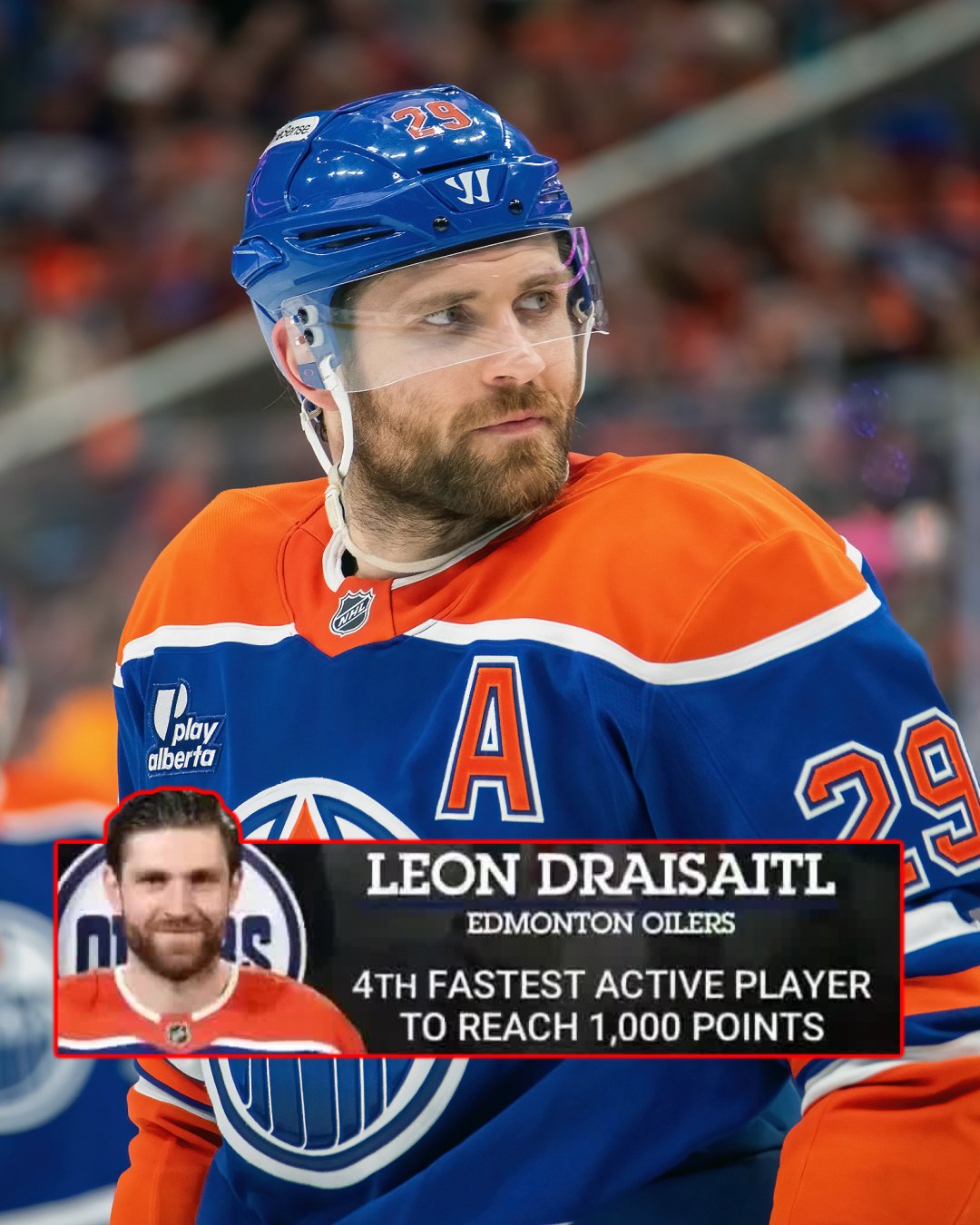 Leon Draisaitl reaches 1,000 NHL points as the Oilers face the Penguins in Pittsburgh