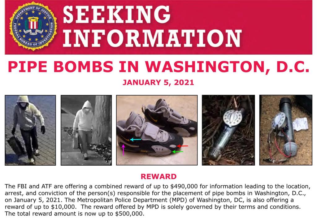 Investigators working on the 2021 Washington D.C. pipe bombs case