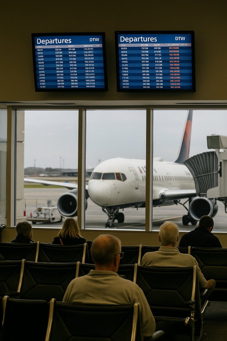 Delta Flights Halted at Detroit Metro Airport as Network Outage Triggers Major Ground Stop