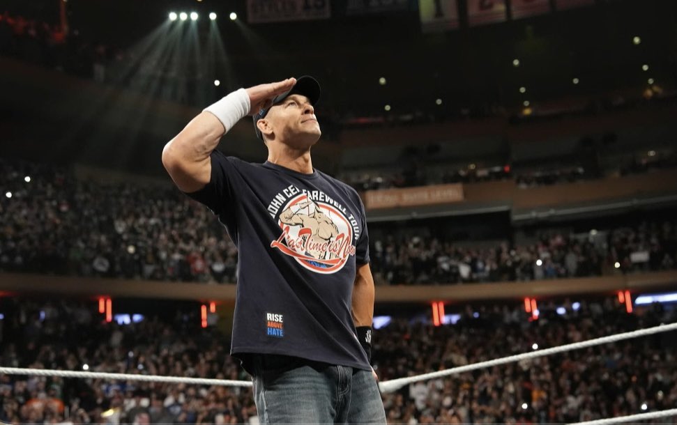 John Cena in the ring ahead of his final match at Saturday Night’s Main Event