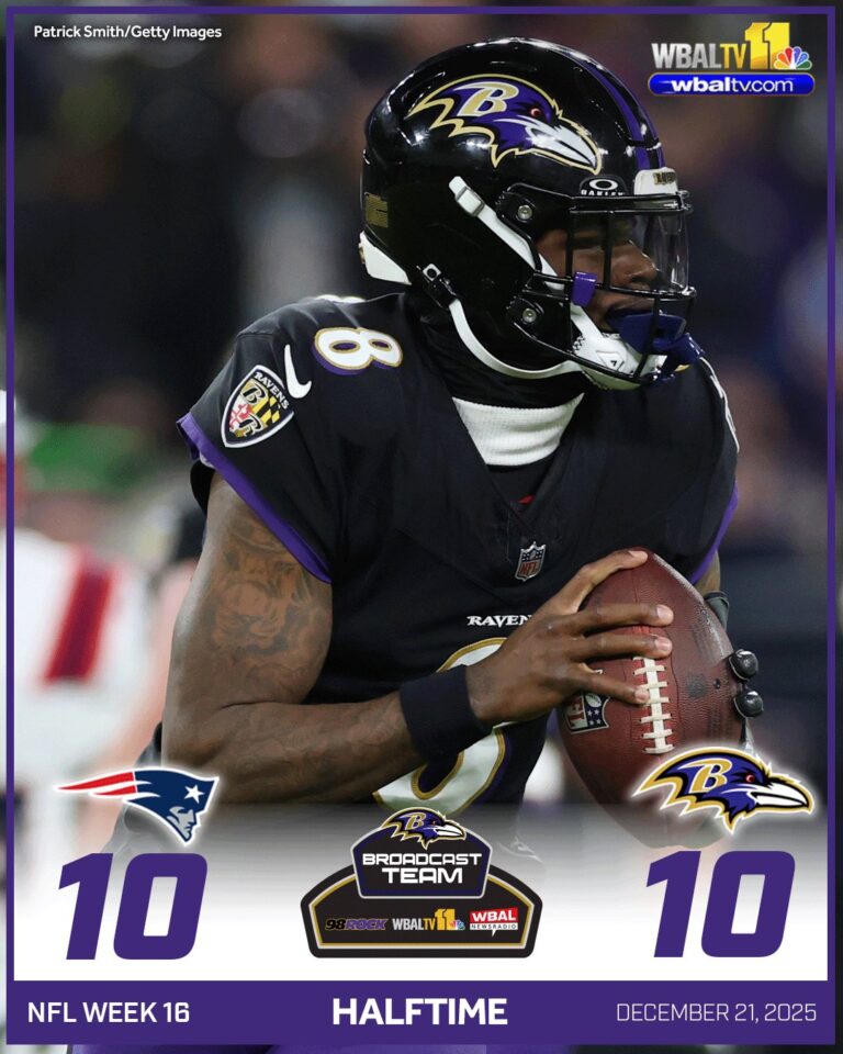 Lamar Jackson Questionable With Back Injury as Ravens Tie Patriots Before Halftime