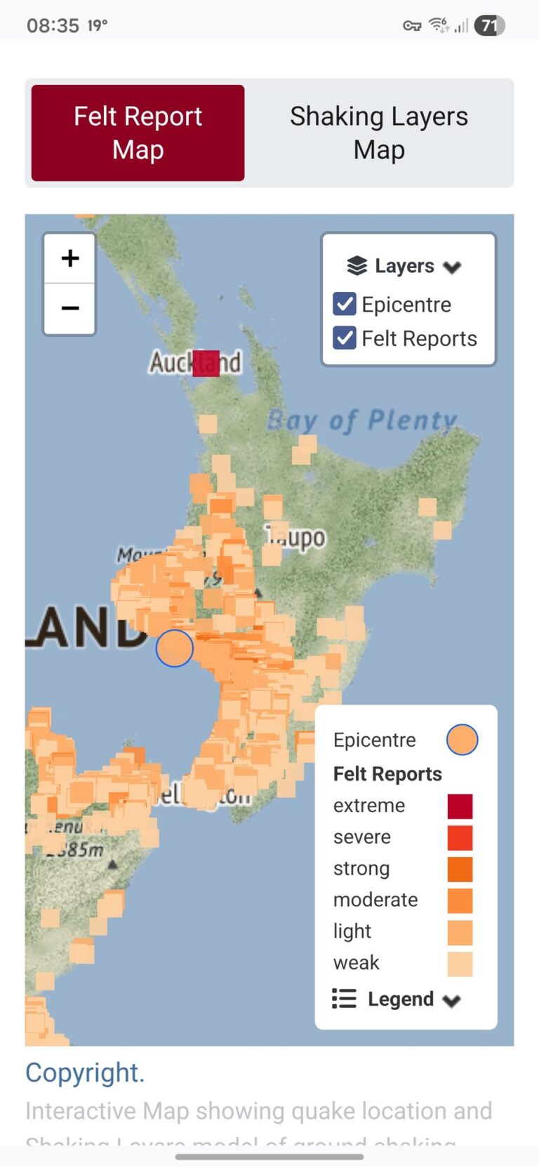 Magnitude 5.4 earthquake hits near Taranaki, felt across central New Zealand