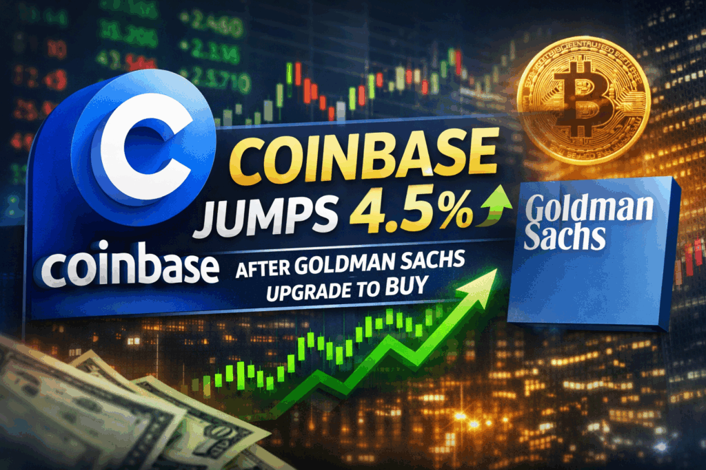 Coinbase Jumps 4.5% After Goldman Sachs Upgrade to Buy
