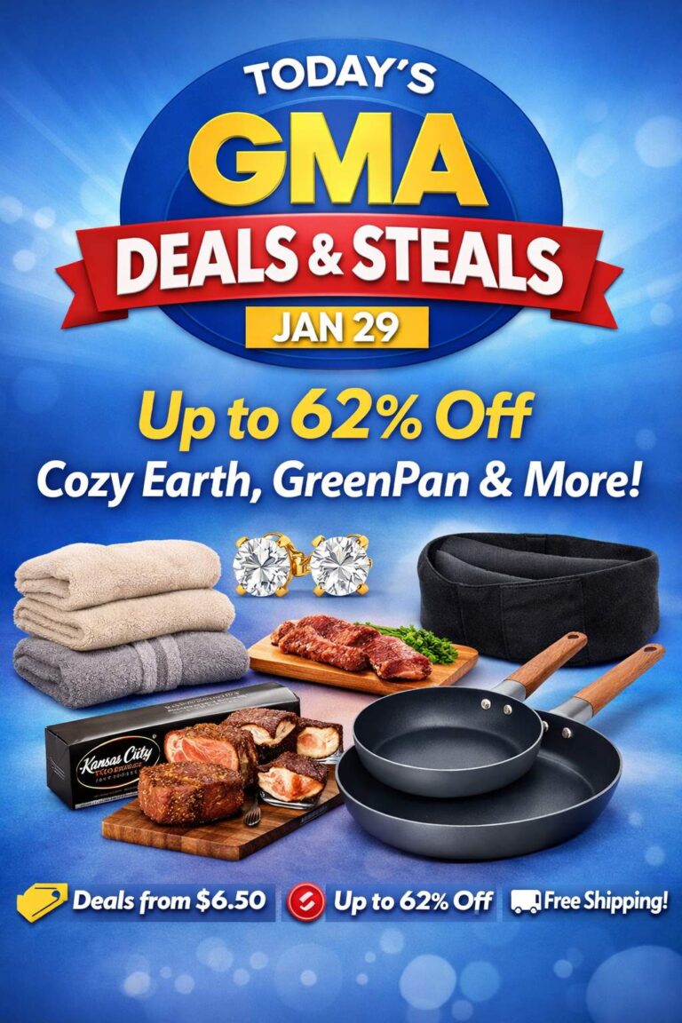 Today’s GMA Deals & Steals, Jan 29: Up to 62% Off Cozy Earth, GreenPan & More