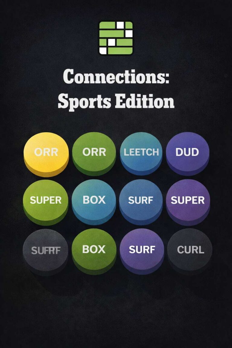 NYT Connections: Sports Edition today (Puzzle #489): hints, categories and answers for January 25, 2026