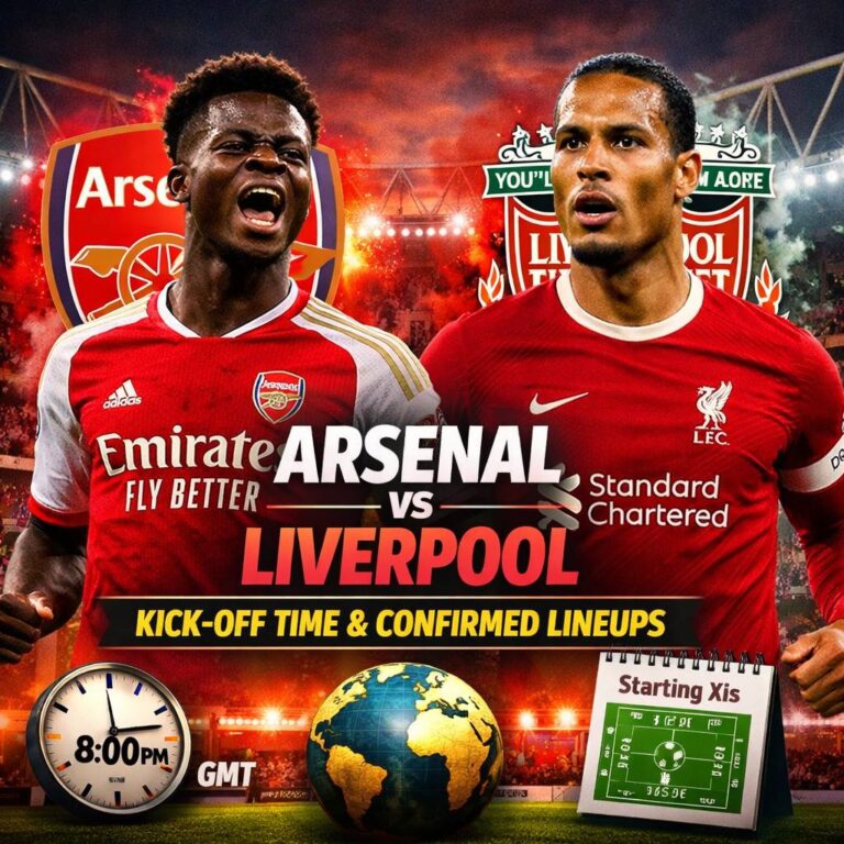 Arsenal vs Liverpool: Kick-Off Time Across Time Zones + Confirmed Starting XIs
