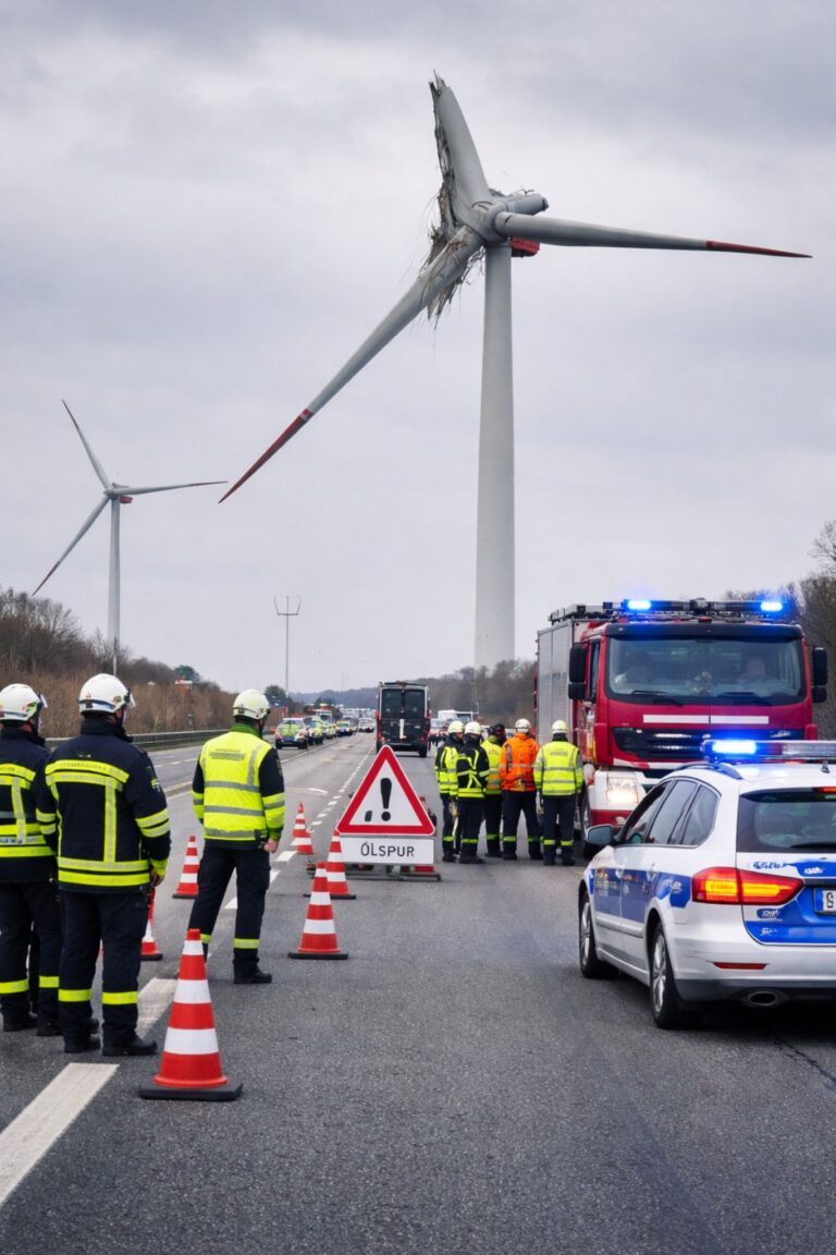Autobahn Shut Down in Germany After Wind Turbine Blade Threatens to Collapse
