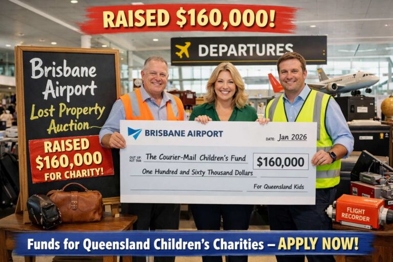 Brisbane Airport Raises Record $160,000 — Now Queensland Children’s Charities Are Being Urged to Apply