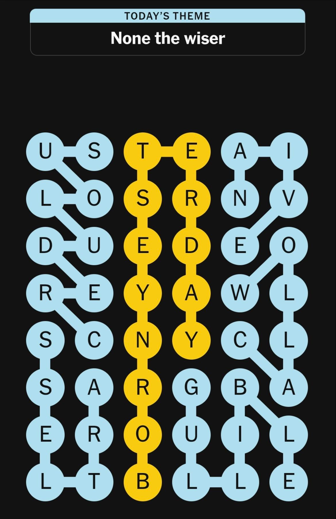 NYT Strands puzzle 691 solution showing the spangram and completed grid