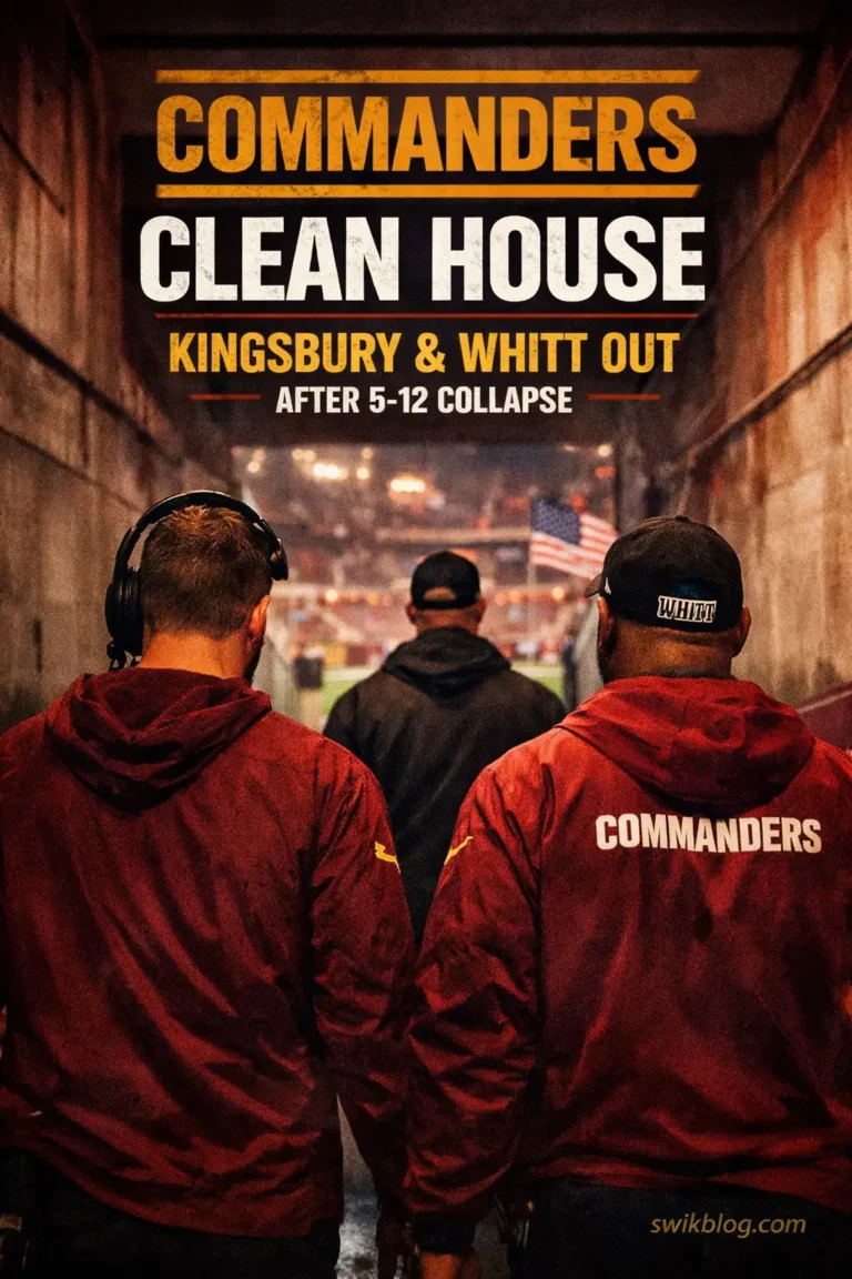 Washington Commanders Clean House: Kliff Kingsbury and Joe Whitt Jr. Exit After 5–12 Collapse