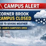 Campus Alert: Corner Brook Shut Due to Severe Weather, St. John’s Remains Open