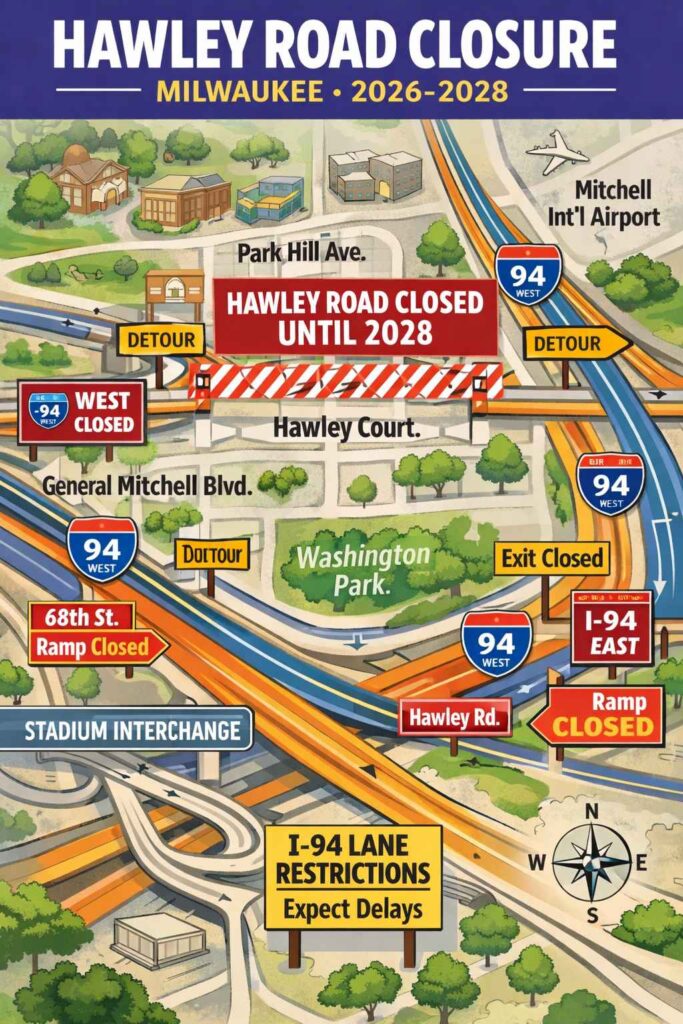 Hawley Road Closure Begins Jan. 5: What Milwaukee Drivers Need to Know Through 2028