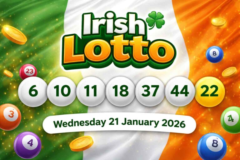 Irish Lotto Results for Wednesday 21 January 2026