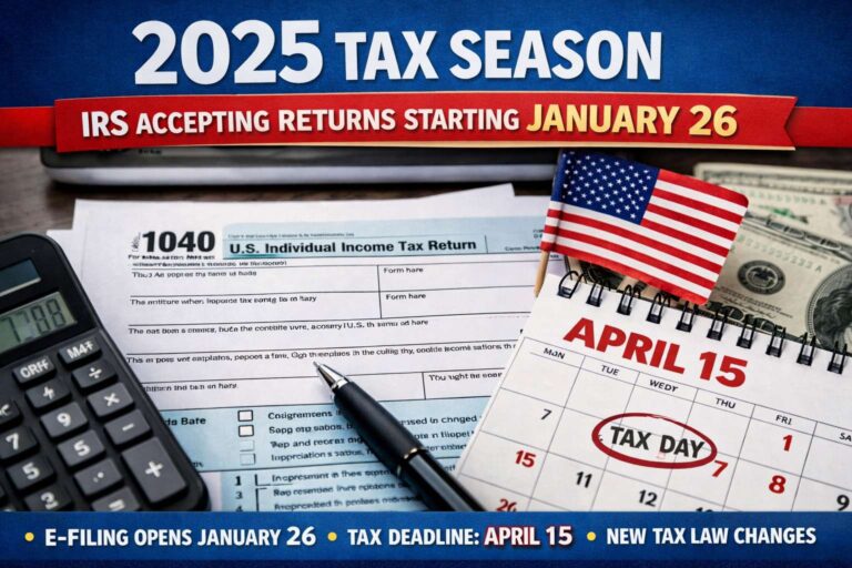 IRS Sets January 26 as Opening Day for 2025 Tax Returns