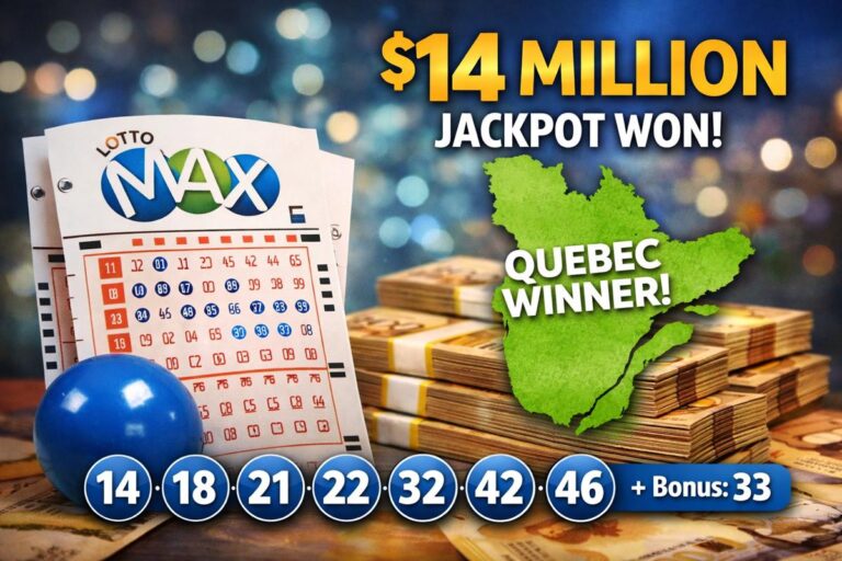 $14 Million Lotto Max Jackpot Won in Quebec on Tuesday — Check the Winning Numbers