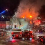 Vacant ManWin Hotel Burns in Early-Morning Blaze, Forcing Main Street Closures