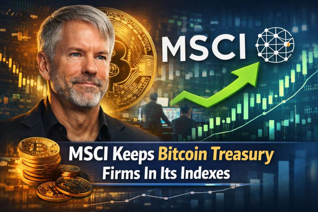 MSCI Decides Not to Exclude Michael Saylor’s Strategy and Other Bitcoin Treasury Companies From Its Indexes