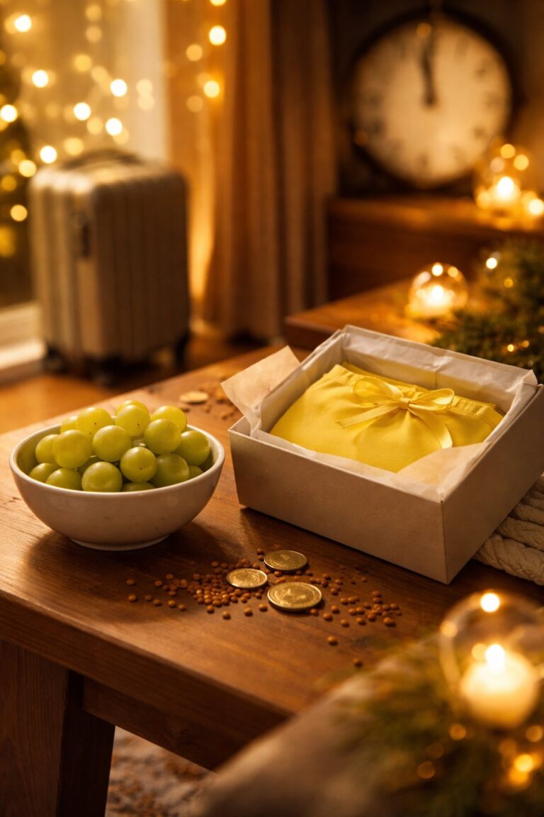 New Year’s Superstitions: 12 Grapes, No Laundry, Lucky Underwear Colors & More