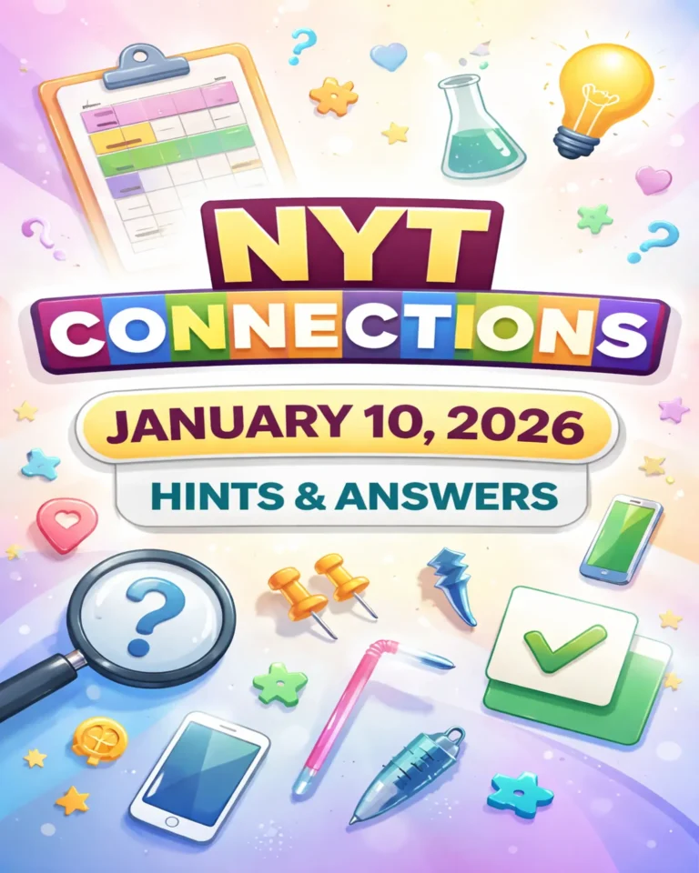 NYT Connections Hints & Answers for January 10, 2026 — Puzzle #944 Explained