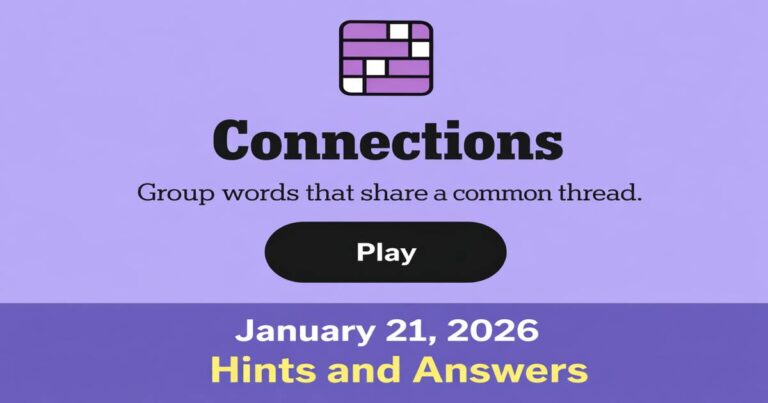 Today’s NYT Connections: January 21 2026 Hints and Answers