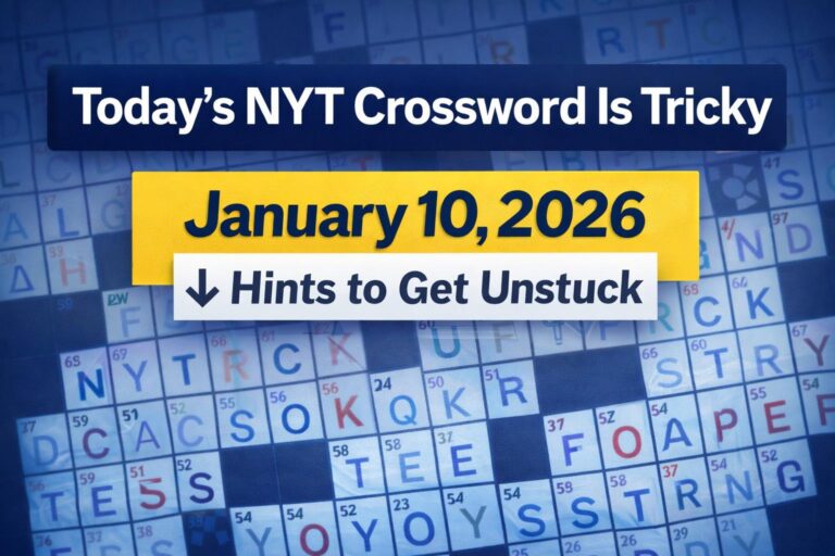 Today’s NYT Crossword Is Tricky — January 10, 2026 Hints to Get Unstuck