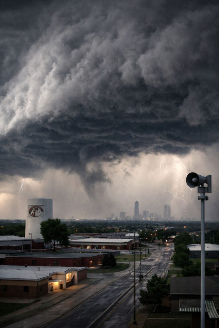 Tornado Warning Issued Across Oklahoma City Metro as Fast-Moving Storms Trigger School Delays