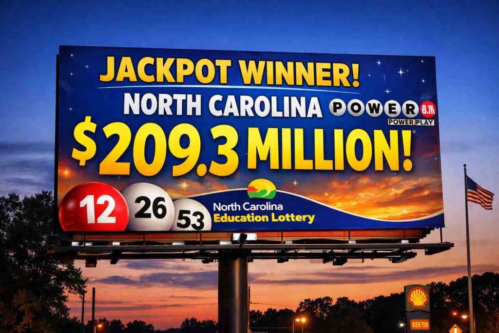 North Carolina Ticket Wins $209.3 Million Powerball Jackpot in Wednesday Night Drawing
