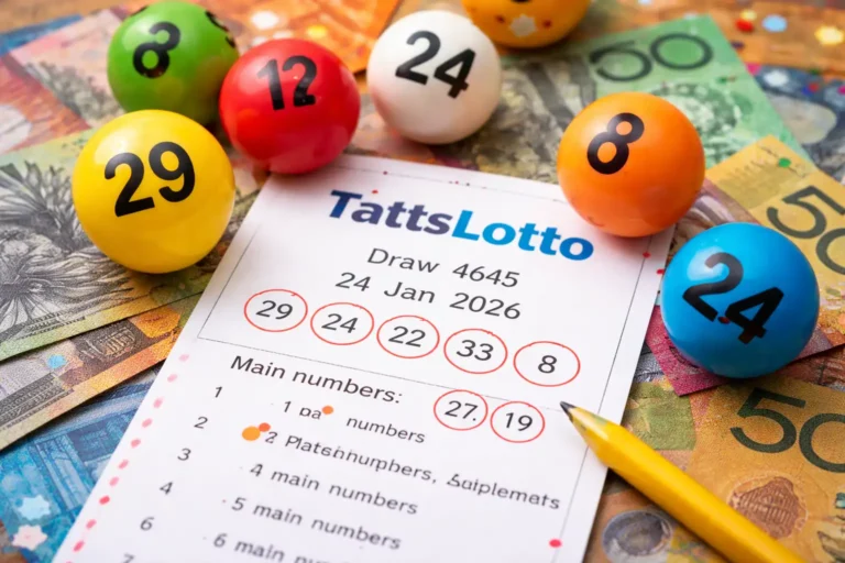 TattsLotto Results for Saturday, January 24: Draw 4645 Numbers and Dividends