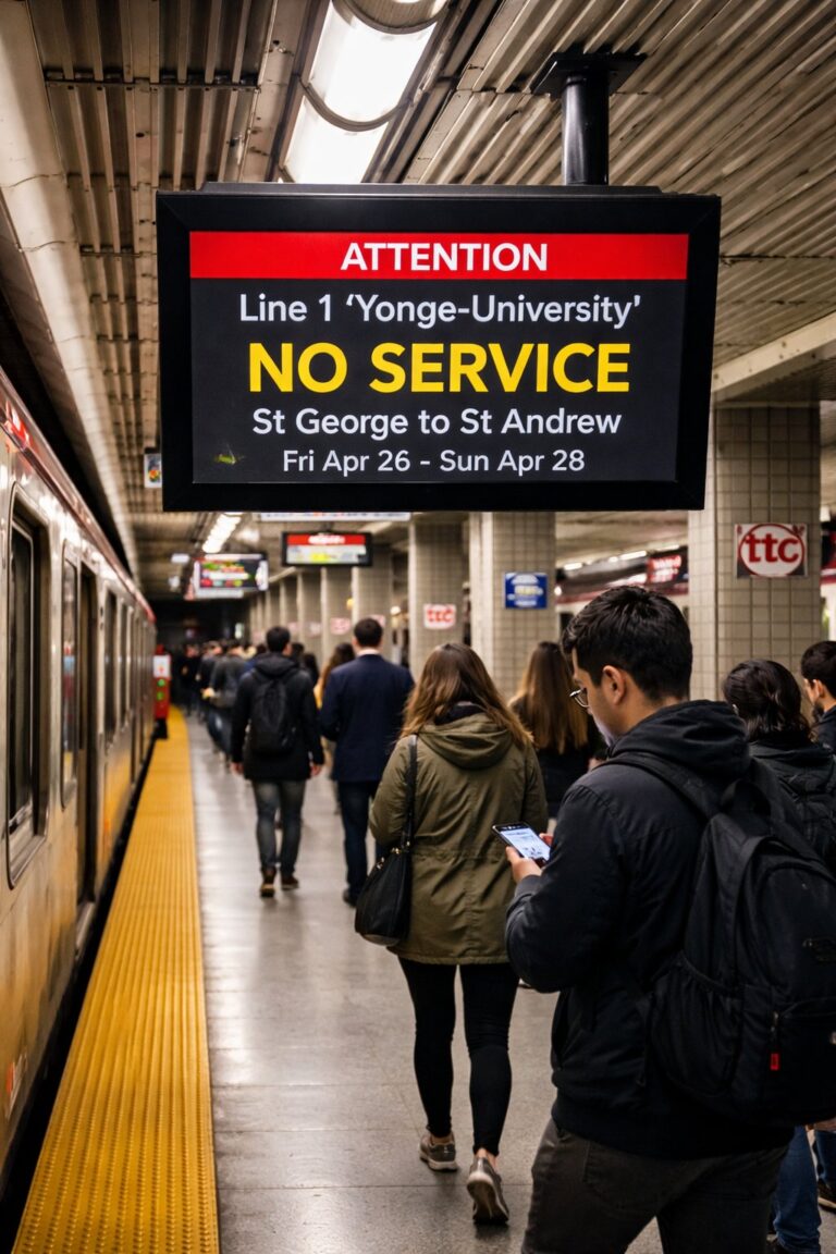 No Subway Service Through Downtown Toronto This Weekend as TTC Shuts Line 1 Section