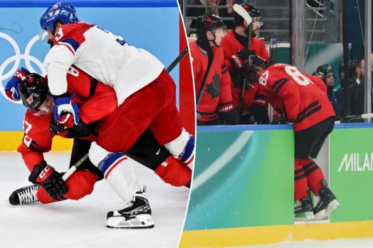 Sidney Crosby leaves Canada's game vs. Czechia in Olympics injury worry