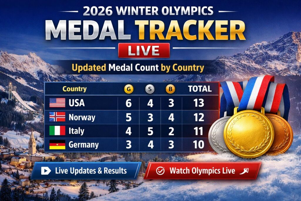🏅 2026 Winter Olympics Medal Tracker LIVE: Updated Gold, Silver & Bronze Count