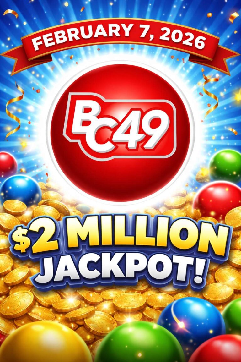 BC/49 Winning Numbers for February 7, 2026 as $2 Million Jackpot Drawn