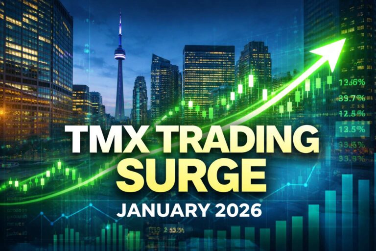 alt="TMX trading activity surges in January 2026 as Canadian stock market volumes rise"