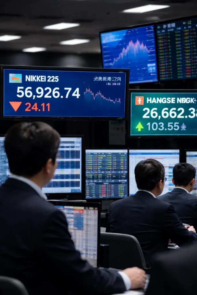 Asian Markets Slip as Japan GDP Misses Forecast, Lunar New Year Closures Thin Trading