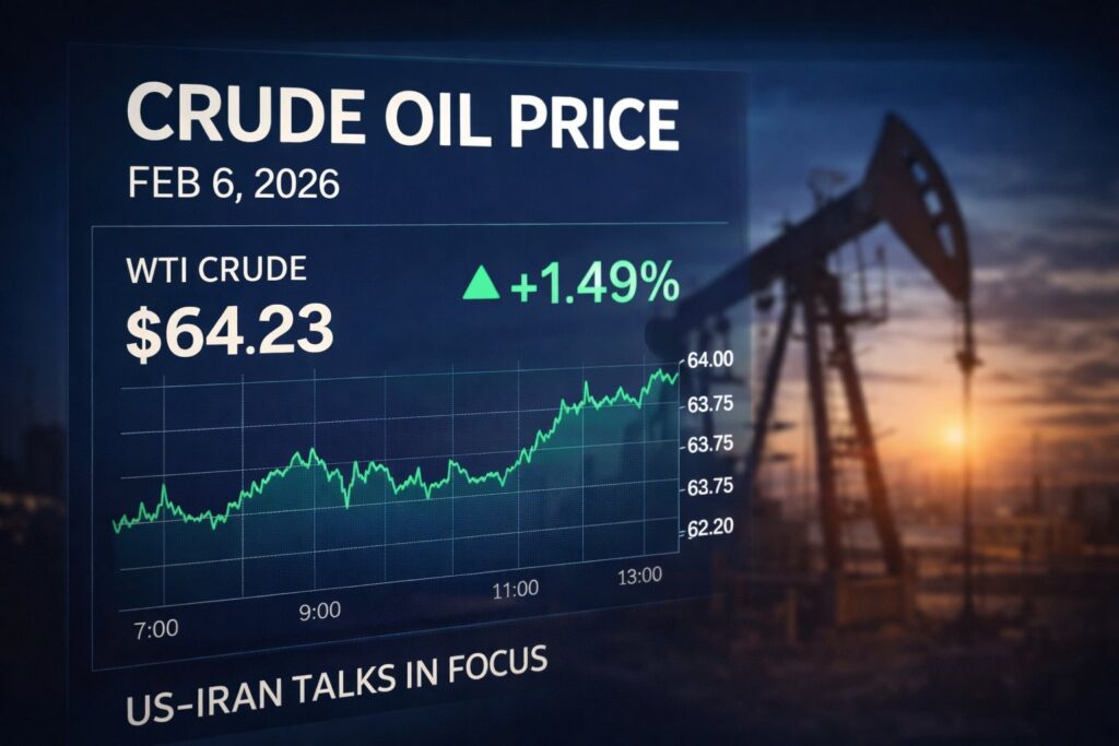 Crude Oil Price Today Feb 6 2026: WTI Climbs Toward $64 as Traders Weigh US–Iran Talks
