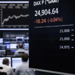 DAX Today trading near 25,000 at Frankfurt Stock Exchange with benchmark index at 24,904 during market session