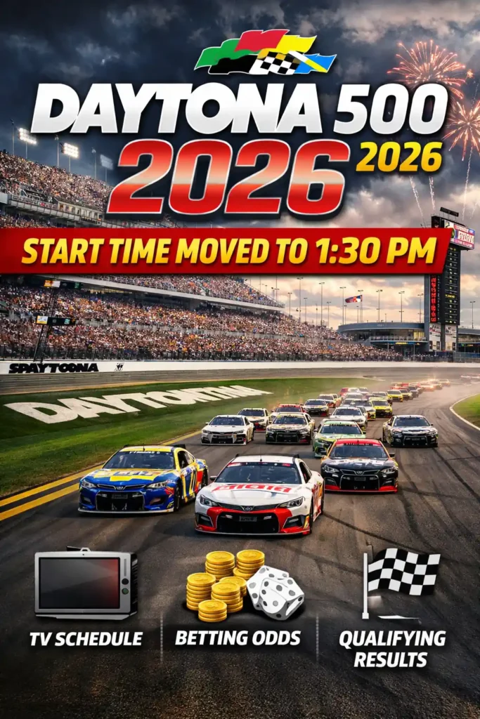 Daytona 500 2026 Start Time Moved to 1:30 PM