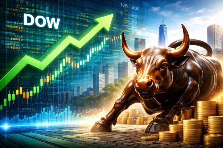 Dow Jones Index Hits 49,585 as Nasdaq Slides on AI Stock Fears