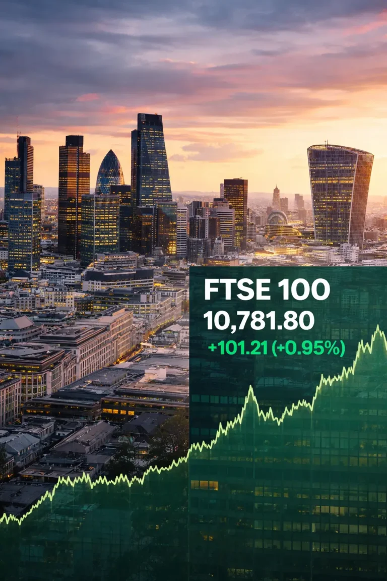 FTSE 100 Near Record High as £117 Energy Bill Cut Lifts UK Stocks